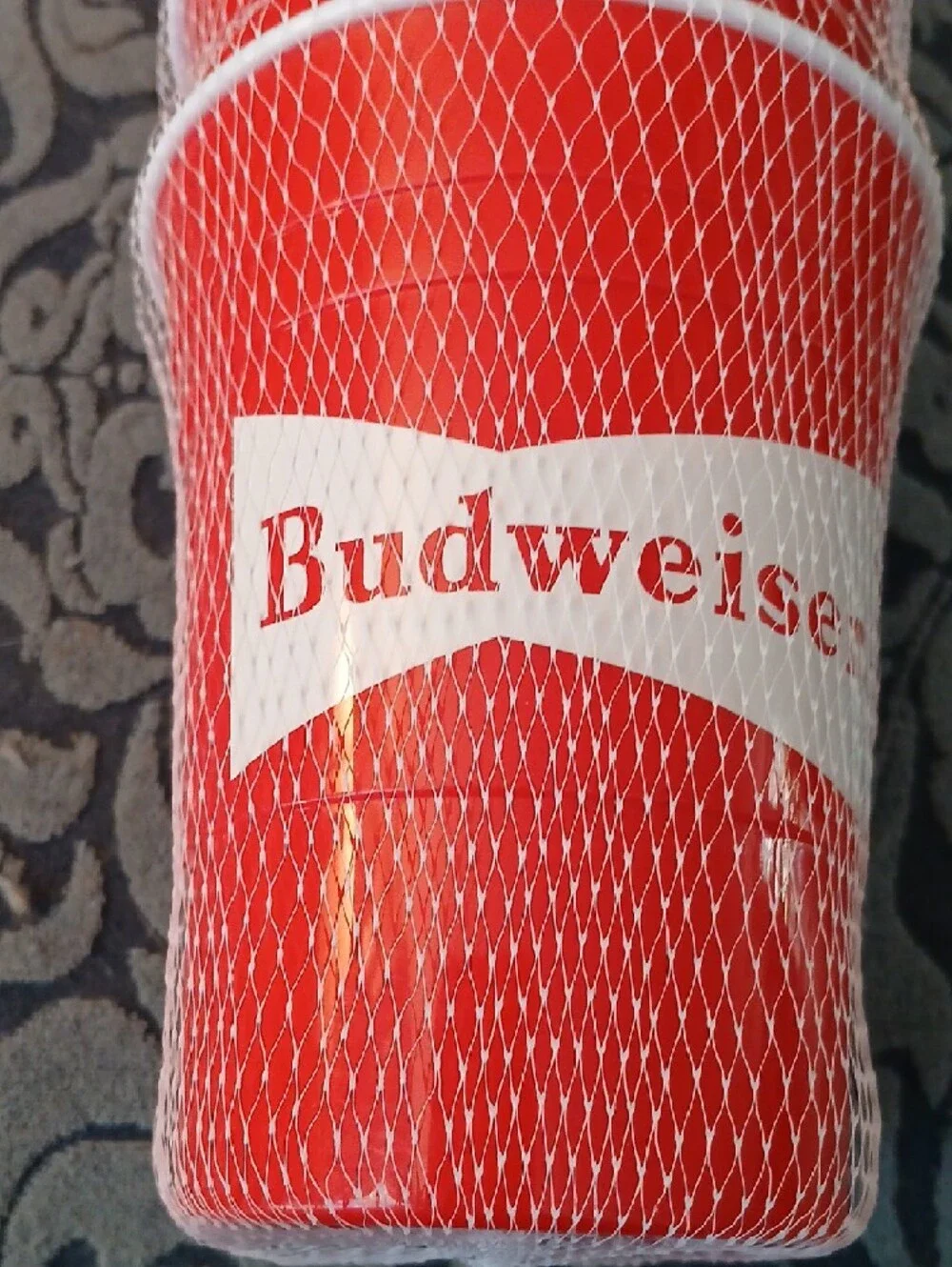 Budweiser Red Reusable Logo Cups - Stack of Branded Cups
